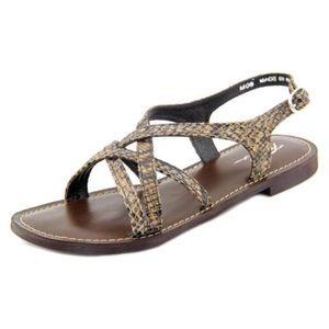 Black Leather Rebels Gladiator Sandals