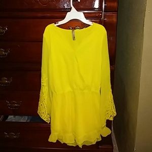 Yellow romper size Small