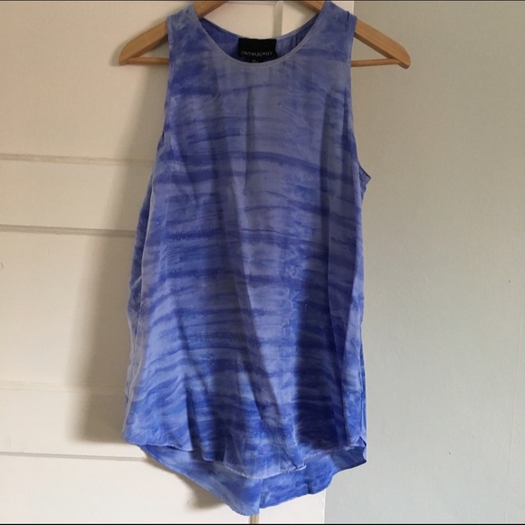 Cynthia Rowley. Purple Tie-dyed Split Back Tank
