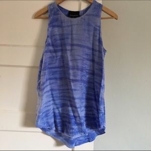 Cynthia Rowley. Purple Tie-dyed Split Back Tank