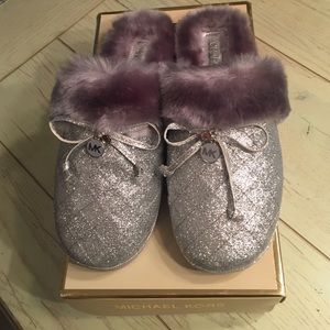 Brand new with box never worn  glitter slippers