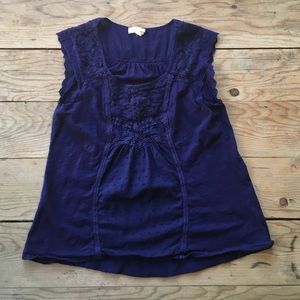 Navy Anthropologie tank