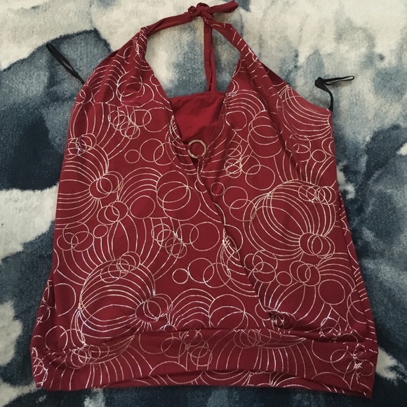 Burgundy halter top