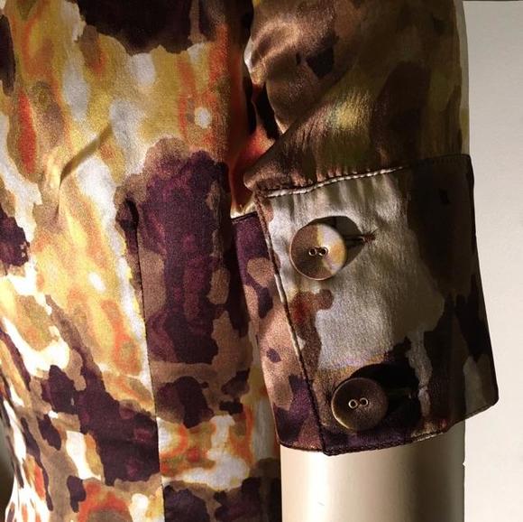 Hilton Hollis watercolor silk blouse -- size 2 - Picture 2 of 4