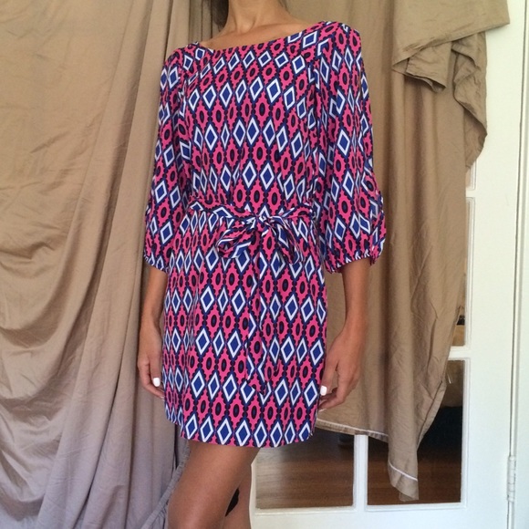 Bold Varga dress with modern pattern