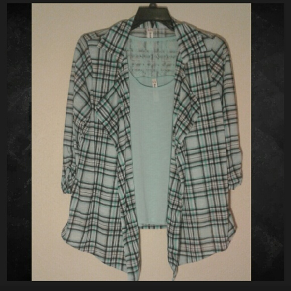 Mint Plaid set