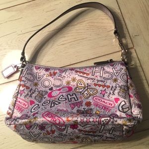 Authentic small shoulder coach purse multi color!