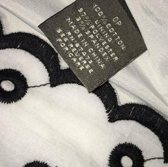 Taylor Petite white/black A-line tank skater dress -- size 0P - Picture 4 of 4