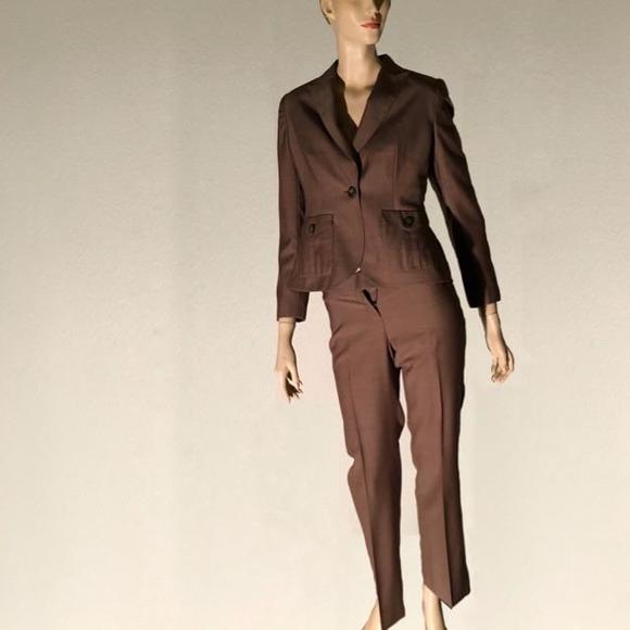 Petite Ann Taylor LOFT mocha brown suit -- size 2P - Picture 2 of 4