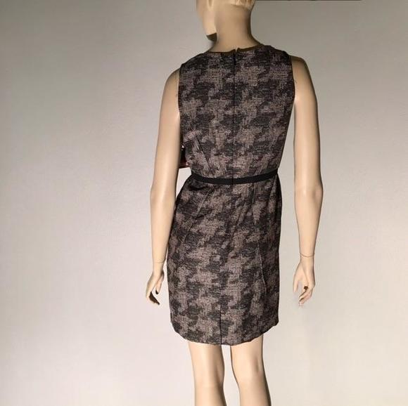 Taylor Petite brown/tan houndstooth dress--size 2P - Picture 2 of 4