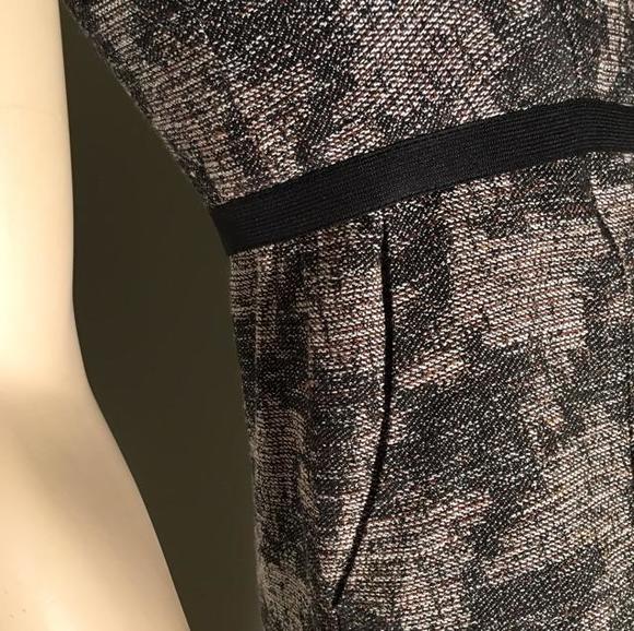 Taylor Petite brown/tan houndstooth dress--size 2P - Picture 3 of 4