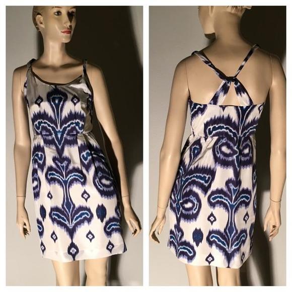 Petite Banana Republic silk ikat sheath dress--0P