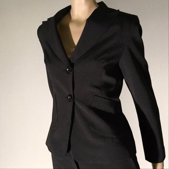 Petite Larry Levine Classics pinstriped suit -- 2P