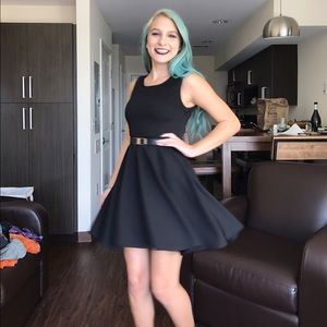 Open back little black dress