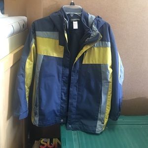 Boys REI winter parka with hood