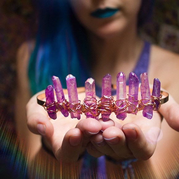 Purple Haze Hologram Wirewrapped Fairy Crown 👑