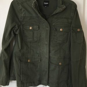 Kenzie jeans olive military cargo jacket