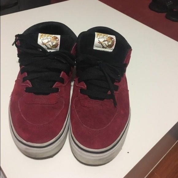 Vans pro skateboard shoe red great condition