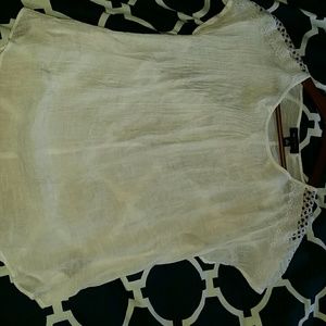 AB Studio sheer white top