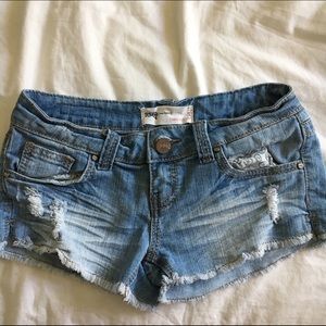 cut-off jean shorts