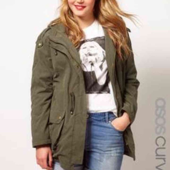 24h SALE!!🎉 ASOS Curve Popper Parka Coat