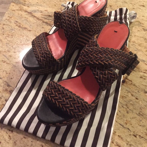 Via Spiga braided leather wedges