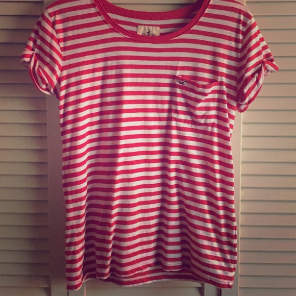 Striped Hollister T-shirt - Large