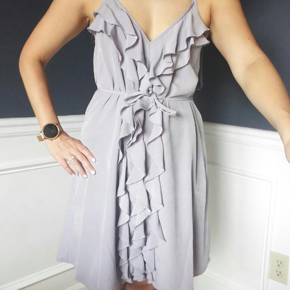 Gray ruffles dress