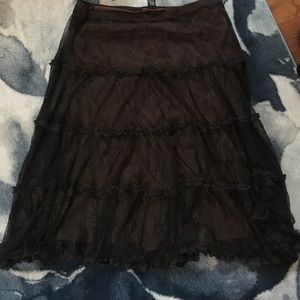 Brown lace skirt
