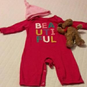 NWT.  out fit and hat.