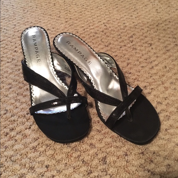Black Rampage flip flop heel