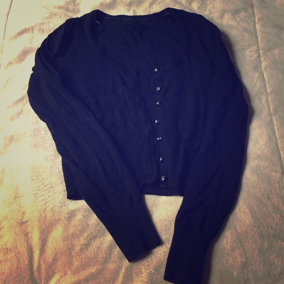 Guess Black crop cardigan