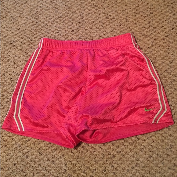 Pink Nike athletic shorts