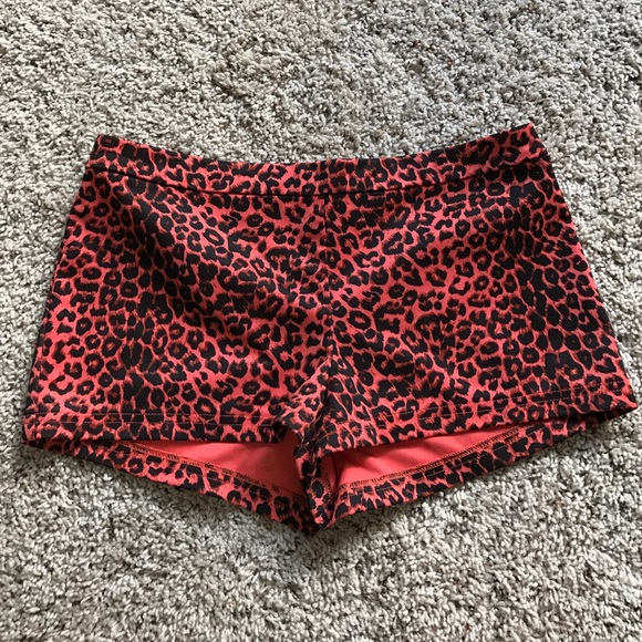 Neon leopard print shorts