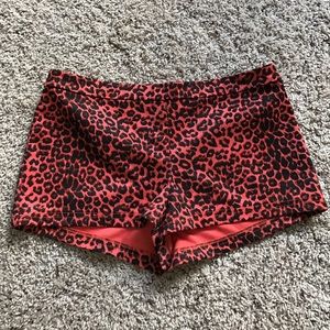 Neon leopard print shorts