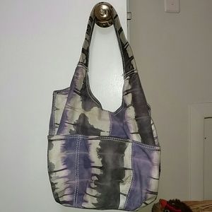 B. Makowsky tie-dye suede bucket/hobo bag