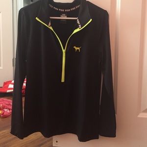 Black PINK half zip-up