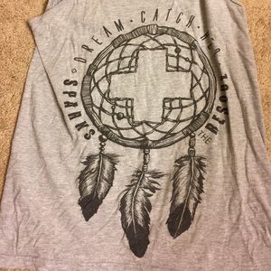 Grey graphic tank top