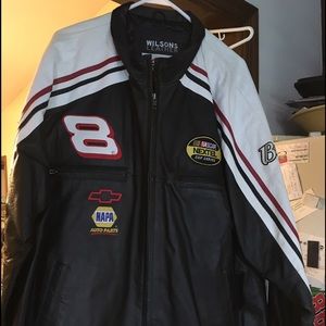 Men's leather Budweiser coat.