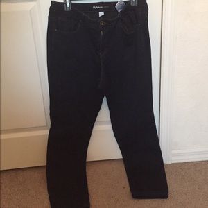 Dark blue curvy skinny leg jeans