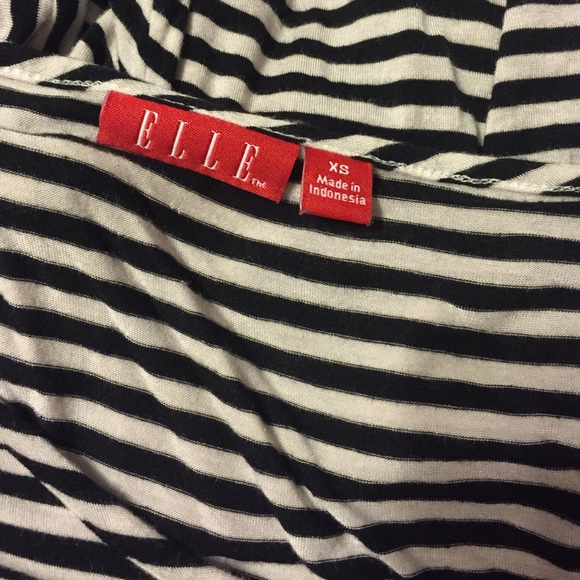 Elle Striped Peplum Tie Top- Size XS - Picture 2 of 2