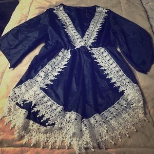 Slinky lace detail romper