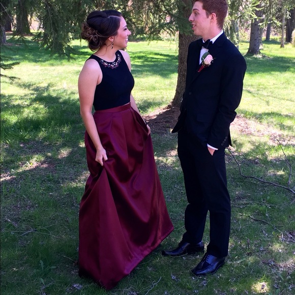 Two piece prom dress