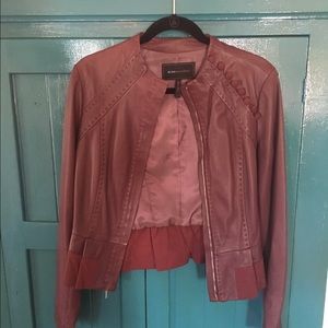 Plum Leather Jacket