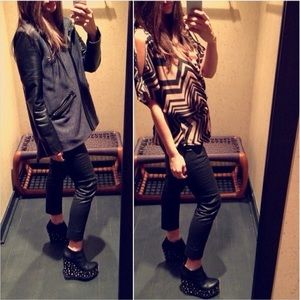 PRICE REDUCED: Studded platform wedge booties