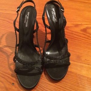 Sergio Rossi sparkle sling back sandals