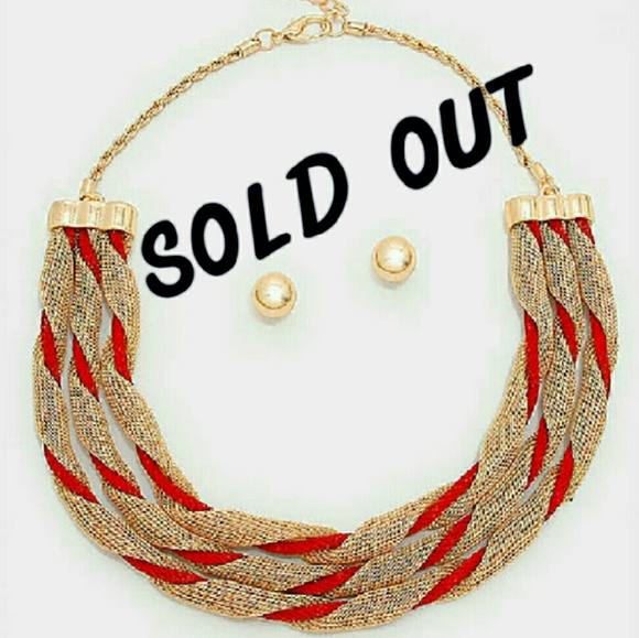 ** SOLD ** Twisted Over You - Red Triple Mesh Set