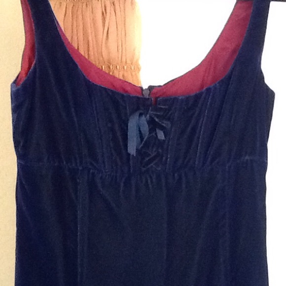 Nanette Lepore navy blue velvet dress - Picture 2 of 5