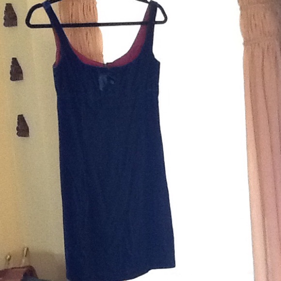 Nanette Lepore navy blue velvet dress - Picture 3 of 5