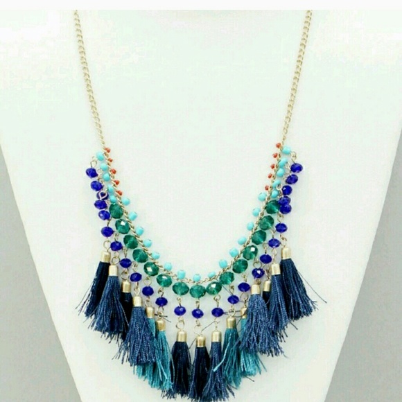 Beaded Tassel Necklace